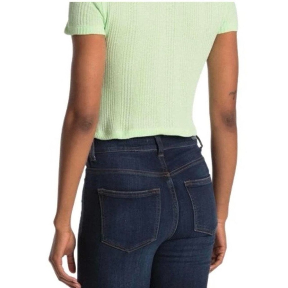 Elodie Waffle Knit Button-Front Top | Pistachio Green | Size XL | NWT - Picture 2 of 5